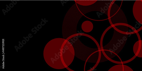 Abstract red circle background vector illustration.red monochromatic art deco vector seamless pattern. Geometric elements pattern.geometric background ideal for presentations, digital designs ETC.