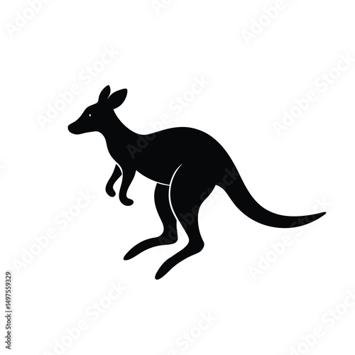kangaroo vector silhouette