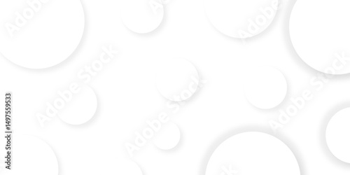 Abstract background with circle white abstract geometric background with soft light white paper circles in design.You can use for add, poster, design artwork, template, banner,