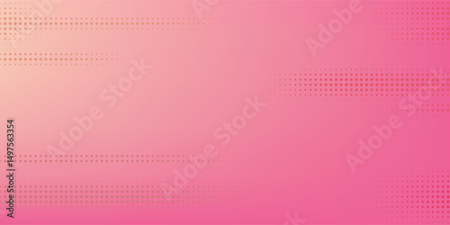 Pink orange polka dots gradient halftone background. Pop art cartoon dot texture with comic graphic design, Horizontal abstract pattern wall for cover digital technology.