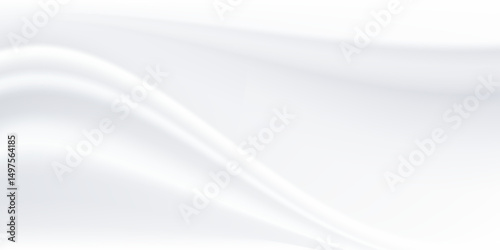 White gray satin texture that is white silver fabric silk panorama background with beautiful soft blur pattern natural.