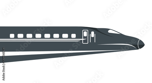 Illustration of a bullet train