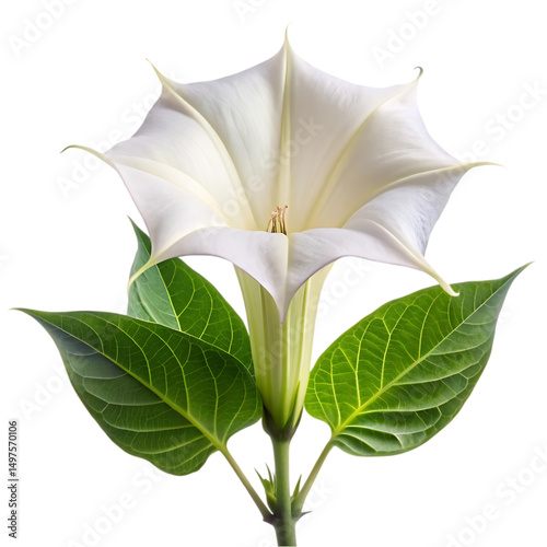 White Angel's Trumpet Flower
