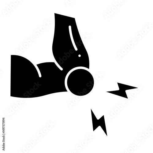 Elbow Pain glyph icon


