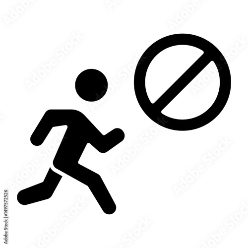 Limited Motion glyph icon

