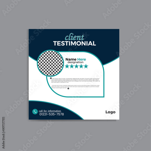 testimonial design modern and clean vector design