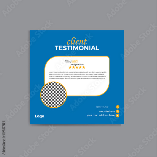 testimonial design modern and clean vector design