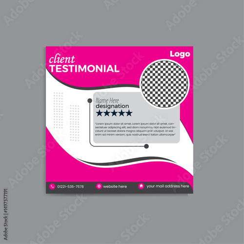 testimonial design modern and clean vector design