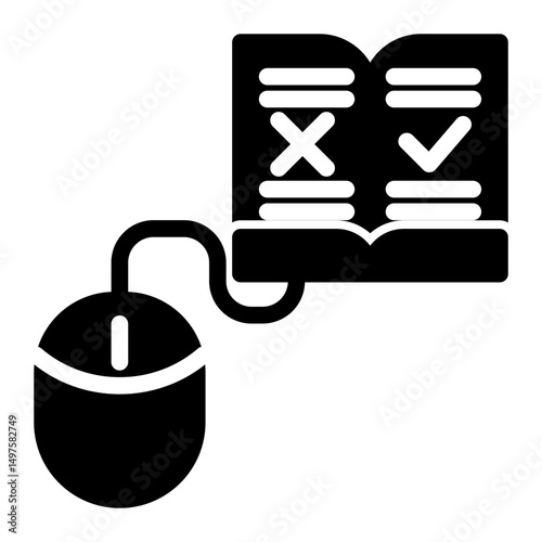 Ebook Icon # Learning Pack # Glyph Style