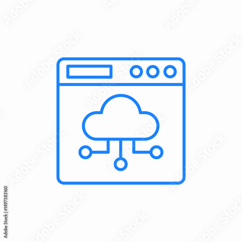 cloud computing icon sign vector