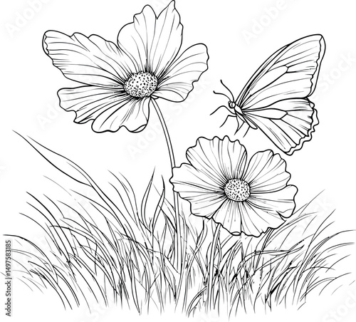 flowers art graphic vector design