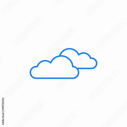 clouds icon icon sign vector