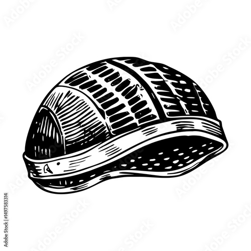 A sketchy style illustration of swimming cap
