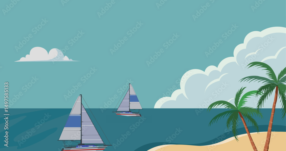 Obraz premium Beach panoramic ocean 