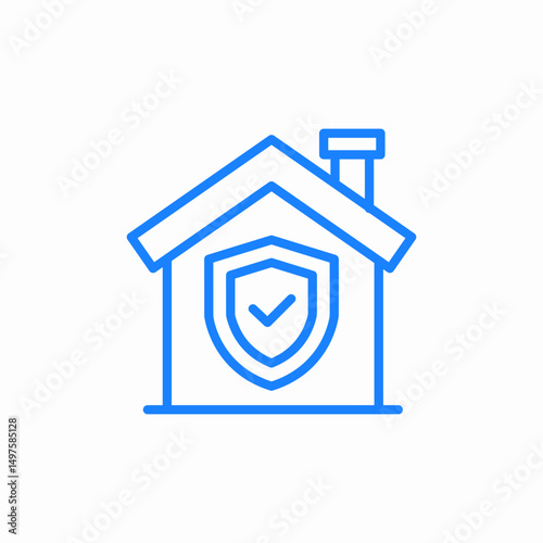 home protection icon sign vector