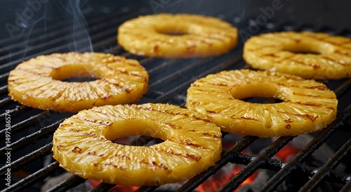 Grilled pineapple rings