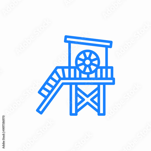 lifeguard tower icon sign vector
