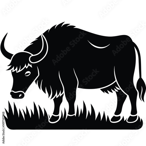 Majestic Yak Silhouette Powerful Symbol of the Himalayas