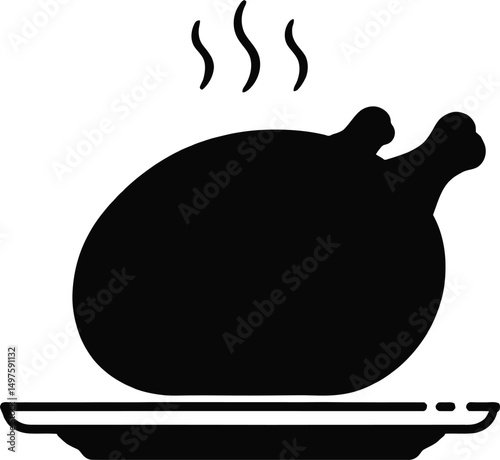 
Roasted Chicken Icon: Delicious & Simple Design