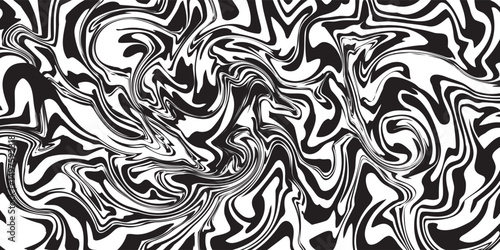 Fototapeta Naklejka Na Ścianę i Meble -  Abstract hypnotic spinning lines background. Black and white vertical tunnel wallpaper. Psychedelic twisted stripes pattern. Spiral template for posters, banners, cover. Vector optical illusion