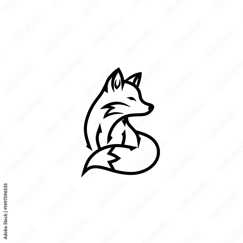 Obraz premium vector image of a wolf logo