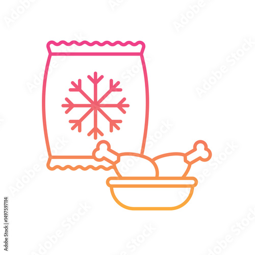 Frozen Foods Icon vector