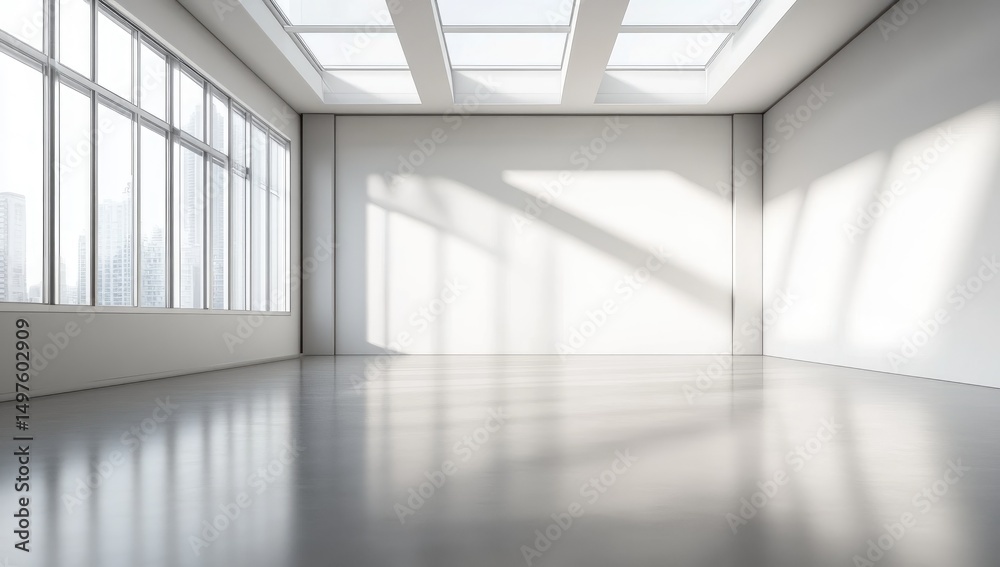 Empty modern space with natural light
