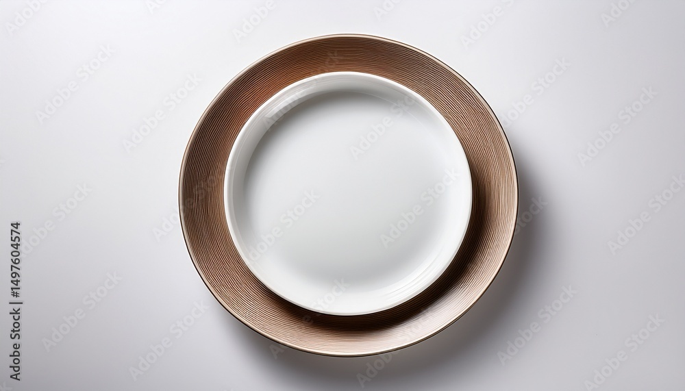 white plate top view isolated on white background perfect for presentations white plate top view isolated on white background perfect for presentations