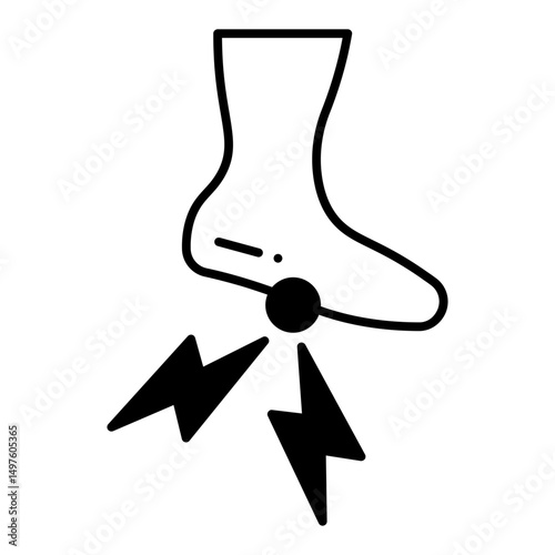 Painful Step dualtone icon

