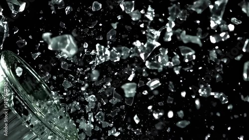 Breaking Glass in Motion Captured with Stunning Cinematic Effect