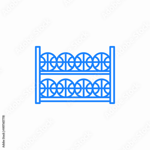 ball shelf icon sign vector