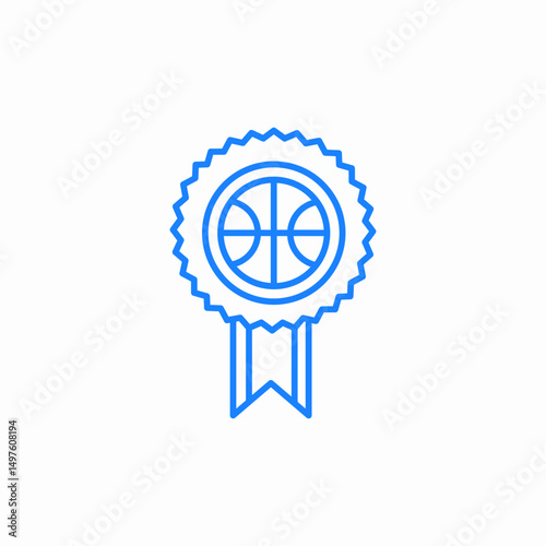basketball badge icon sign vector