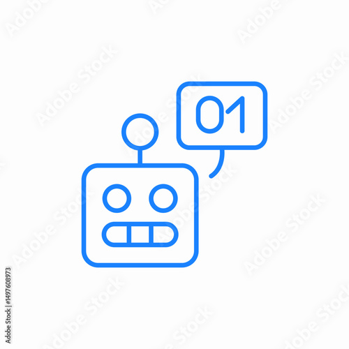 digital bot icon sign vector