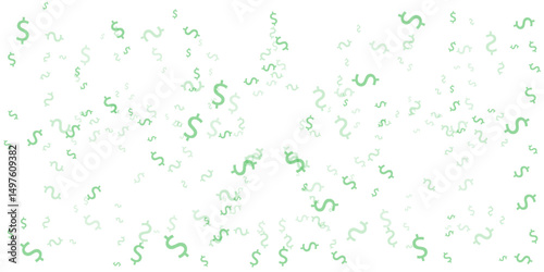 Dark Green vector background with signs of dollars. Modern geometrical abstract illustration with banking symbols. Smart design. vector