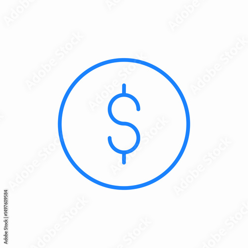 dollar symbol icon sign vector