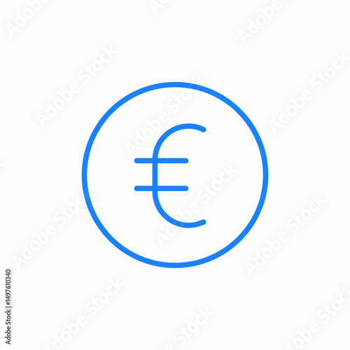 euro symbol icon sign vector