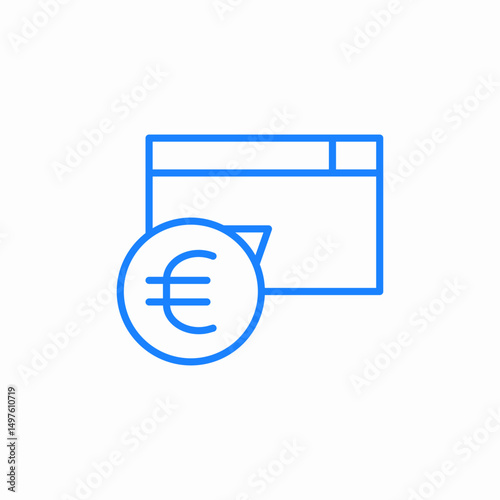 financial gateway euro icon sign vector