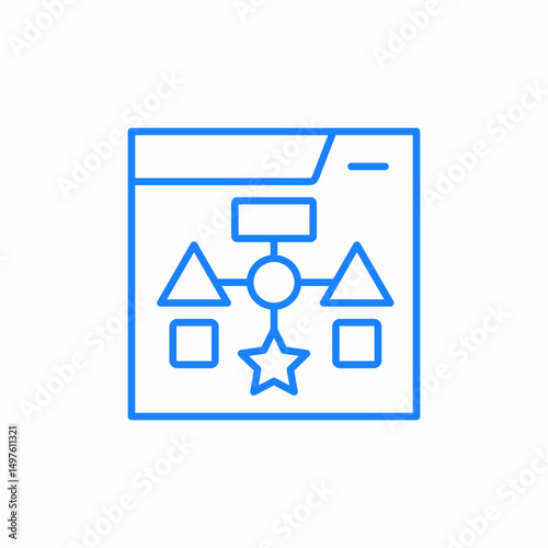 folder structure icon sign vector