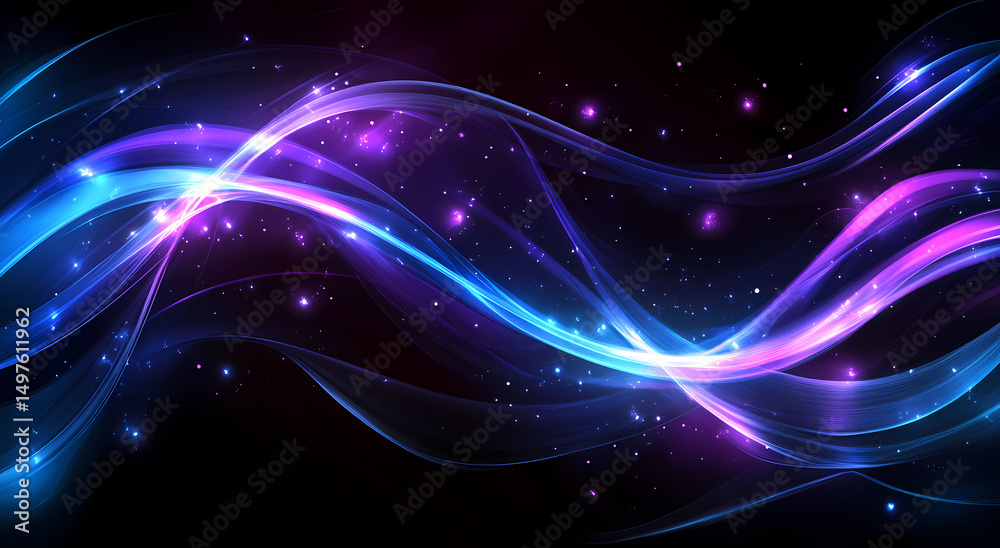 Fototapeta premium Abstract Flowing Lines of Light