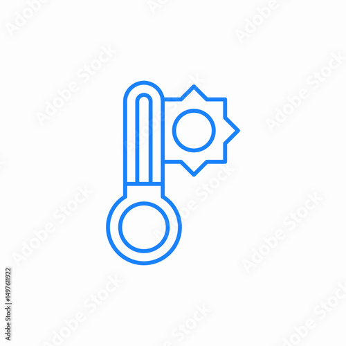 hot temperature icon sign vector