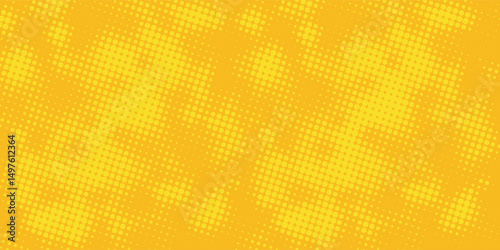 Dots halftone yellow color pattern gradient grunge texture background. Dots pop art comics sport style vector illustration