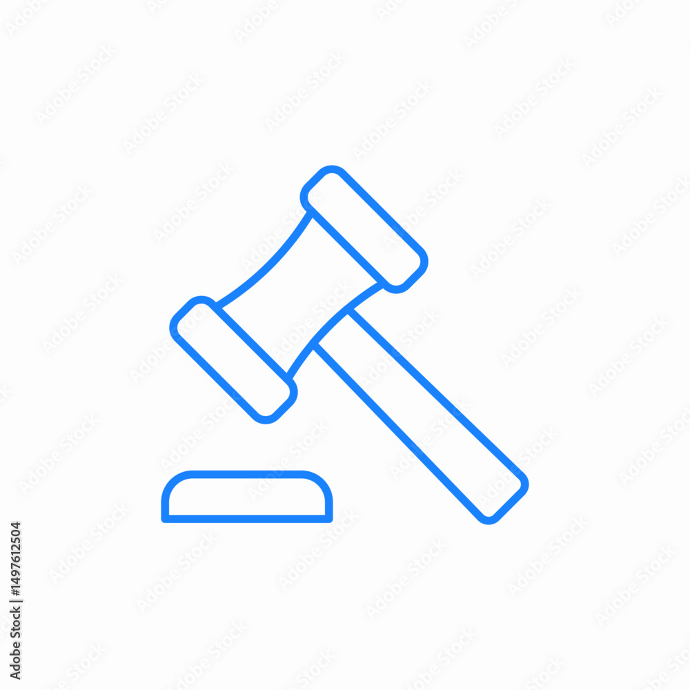 judge hammer icon sign vector judge hammer icon sign vector
