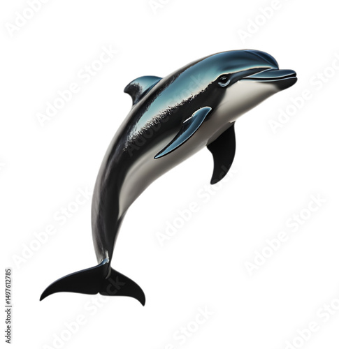 Dolphin leaping out of water