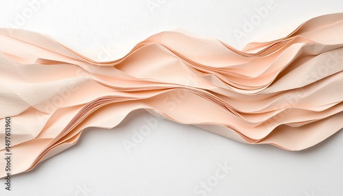 Soft Cream Folded Paper Geometric Pattern