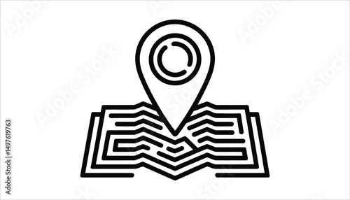 Location Pin Icon. GPS Map Navigation Marker Vector.

