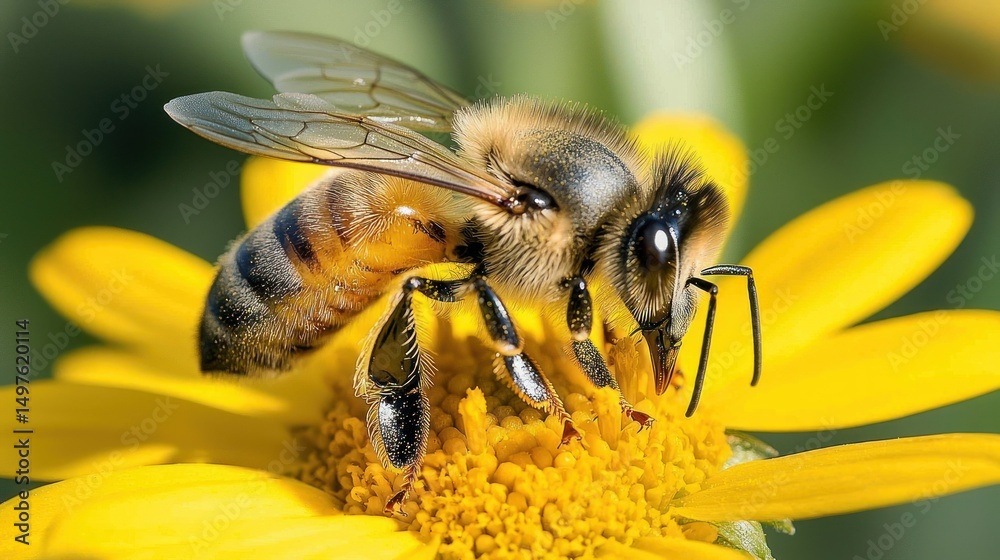 Honeybee on a flower Honeybee on a flower