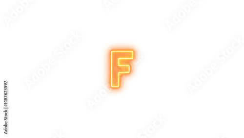 Free Download Glowing Neon Letter F, Neon alpha f icon glow with transparent background - GFXLoad