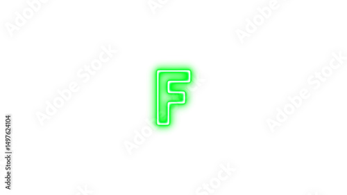 Free Download Glowing Neon Letter F, Neon alpha f icon glow with transparent background - GFXLoad