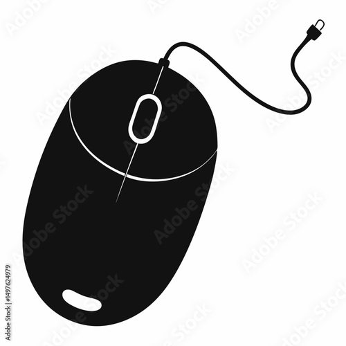 black computer mouse