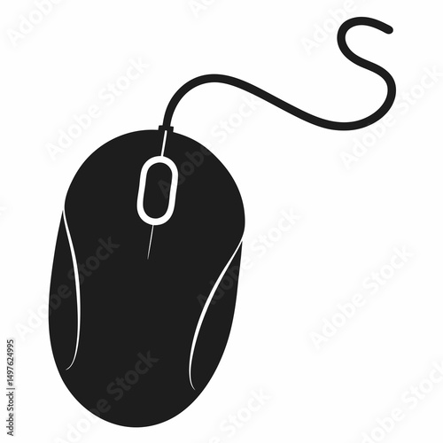black computer mouse